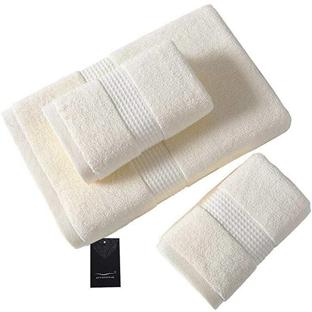 Bath Hand Towel Sets - 100% Cotton Premium Quality 1 Bath & 2 Hand Towels Set